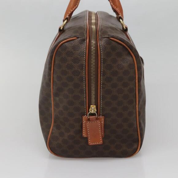 CELINE Macadam Canvas Hand Bag Pvc Leather Brown Gold - Picture 4 of 12